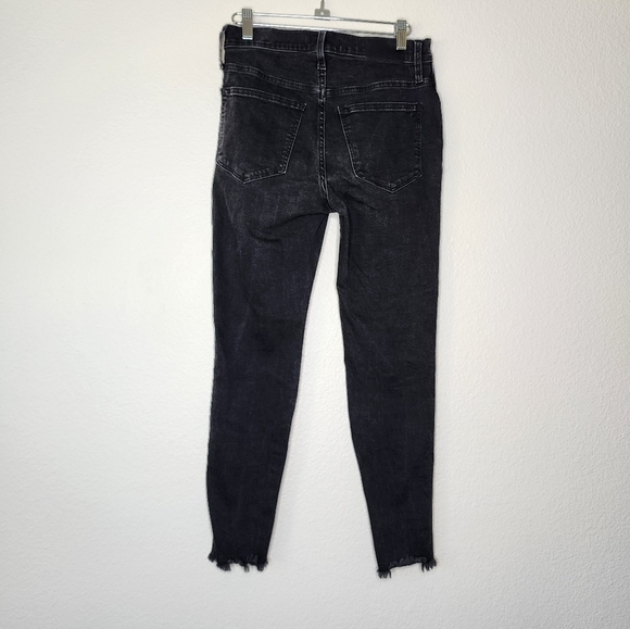 MadewellBerkeley Black Button-Through 10" High-Rise Skinny Jeans 26P - Picture 4 of 8